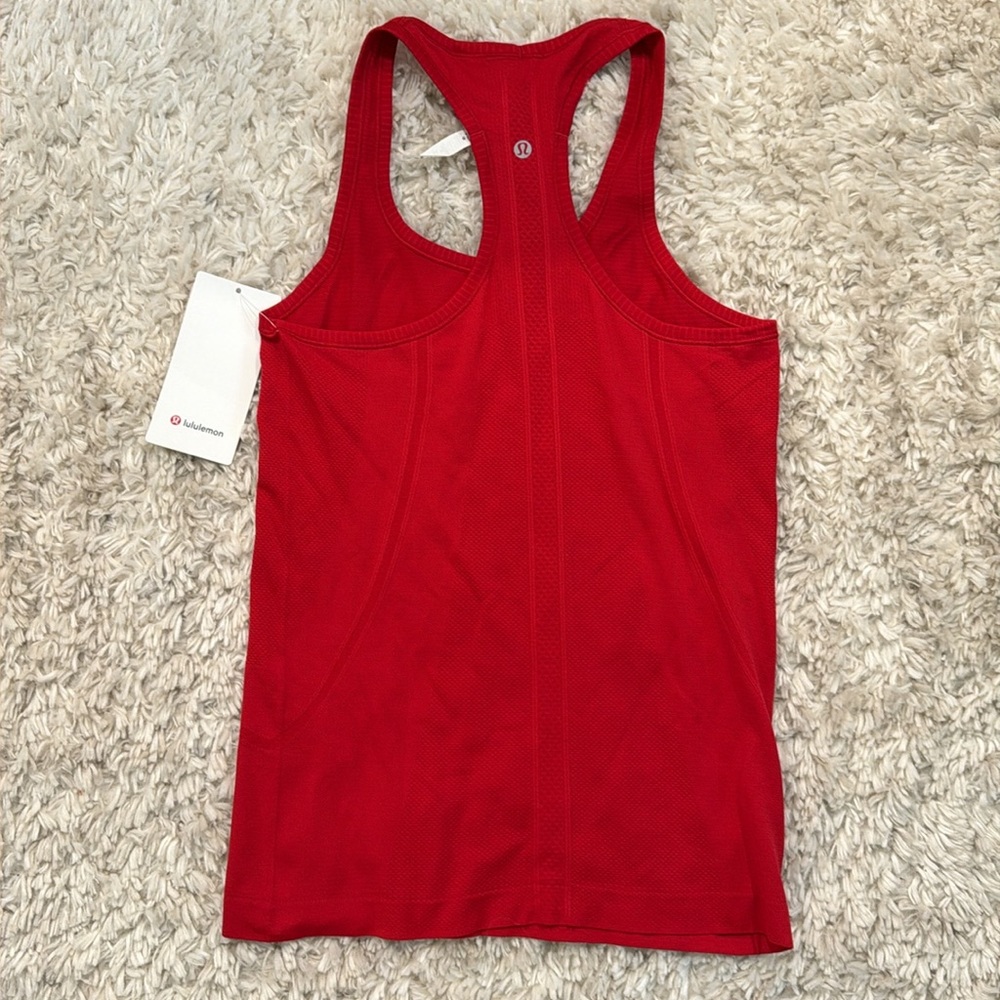 NWT Lululemon Swiftly Tech Racerback Tank Size 8 Dark Red